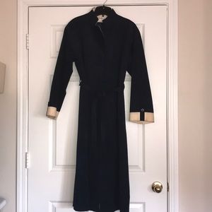 Vintage Ultra Suede Navy trench coat.